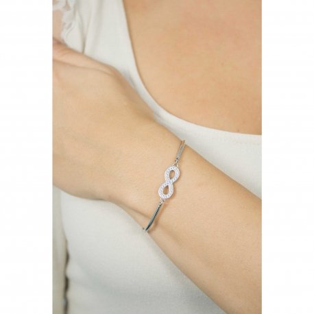 AOBOCO Braccialetto Infinity Bracciale d'argento Sterling Ladies Love Infinity segno Bangle, Compleanno Amicizia Matrimonio Anniversario Regali per la fidanzata Madre (Rosa AOBOCO Braccialetto Infinity Bracciale d'argento Sterling Ladies Love Infinity segno Bangle, Compleanno Amicizia Matrimonio Anniversario Regali per la fidanzata Madre (Rosa