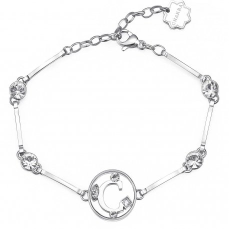 Brosway Bracciale Donna Acciaio Collezione Chakra – Scritta "Follow Me" – Chiusura Moschettone